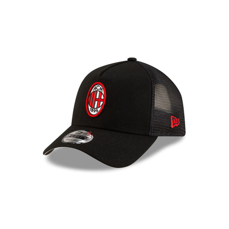 AC Milan Black 9FORTY A-Frame Trucker Hat