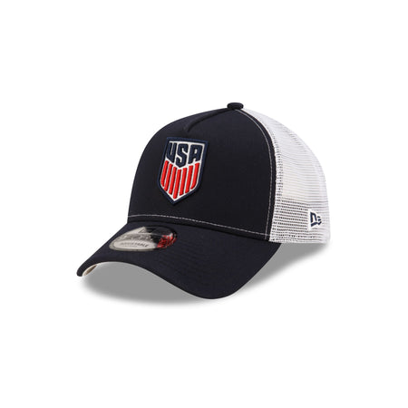 US Soccer Navy 9FORTY A-Frame Trucker Hat