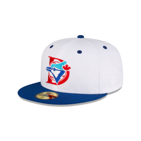 Dunedin Blue Jays White Royal 59FIFTY Fitted Hat