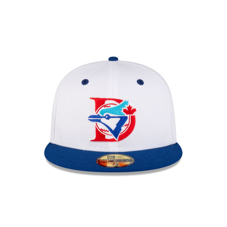 Dunedin Blue Jays White Royal 59FIFTY Fitted Hat