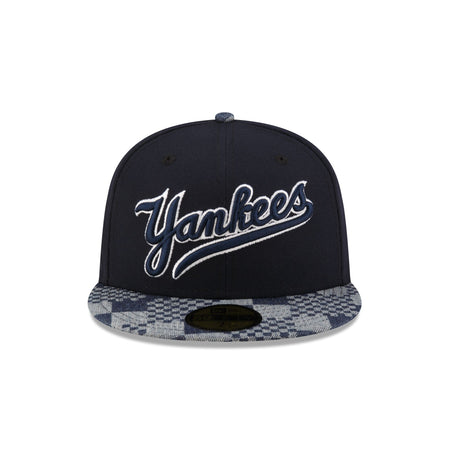 New York Yankees Pattern Denim 59FIFTY Fitted Hat