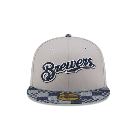 Milwaukee Brewers Pattern Denim 59FIFTY Fitted Hat