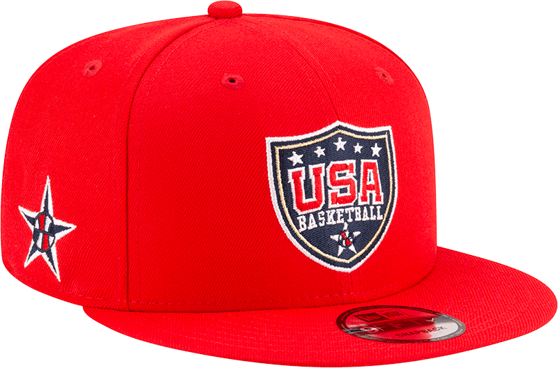 USA Basketball Shield Red 9FIFTY Snapback Hat