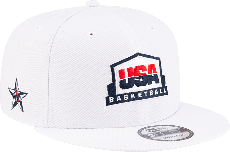 USA Basketball Optic White Sidepatch 9FIFTY Snapback Hat