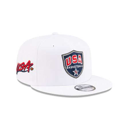 USA Basketball Shield Optic White 9FIFTY Snapback Hat