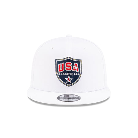USA Basketball Shield Optic White 9FIFTY Snapback Hat