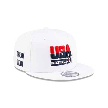 USA Basketball Wordmark Optic White 9FIFTY Snapback Hat