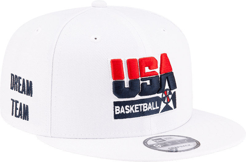 USA Basketball Wordmark Optic White 9FIFTY Snapback Hat