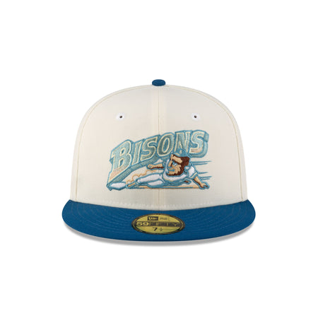 Buffalo Bisons Chrome Blue 59FIFTY Fitted Hat