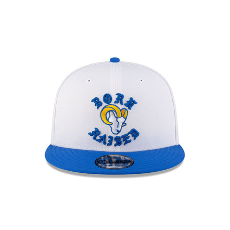 Born x Raised Los Angeles Rams White 9FIFTY Snapback