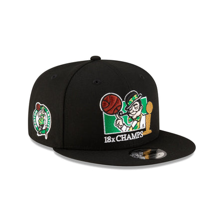 Boston Celtics 18x Champs Lucky Black 9FIFTY Snapback Hat