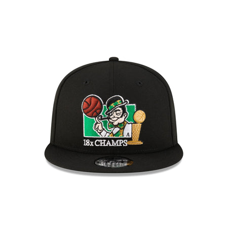 Boston Celtics 18x Champs Lucky Black 9FIFTY Snapback Hat