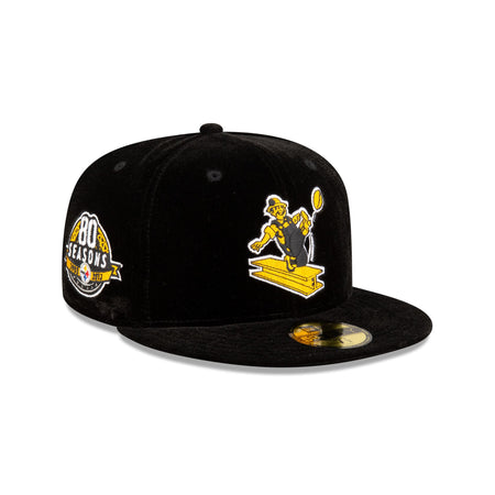 Just Caps Velvet Historic Pittsburgh Steelers 59FIFTY Fitted Hat