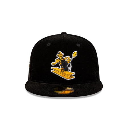 Just Caps Velvet Historic Pittsburgh Steelers 59FIFTY Fitted Hat