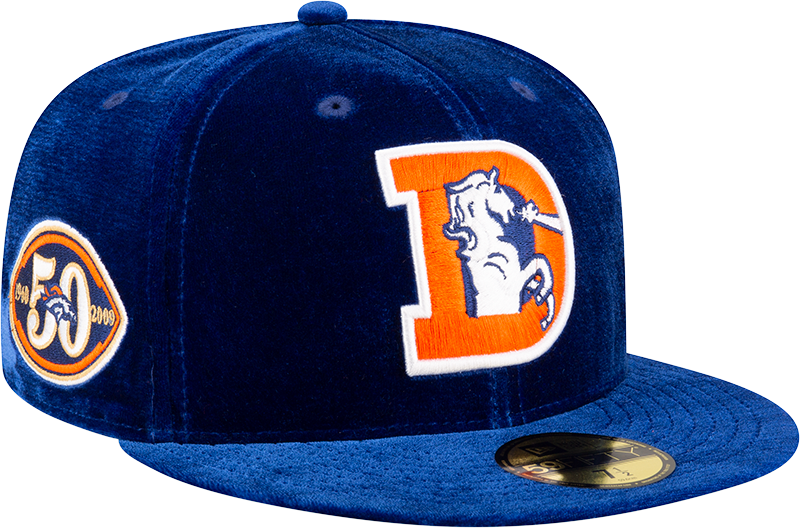 Just Caps Velvet Historic Denver Broncos 59FIFTY Fitted Hat