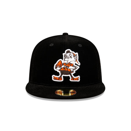 Just Caps Velvet Historic Cleveland Browns 59FIFTY Fitted Hat