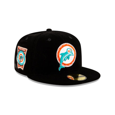 Just Caps Velvet Historic Miami Dolphins 59FIFTY Fitted Hat