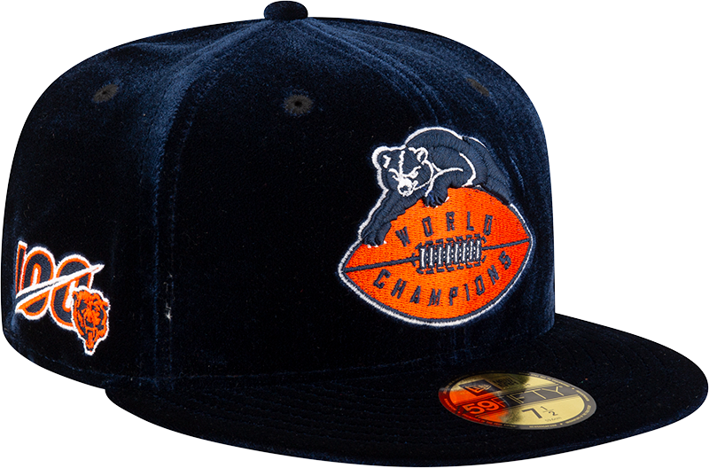 Just Caps Velvet Historic Chicago Bears 59FIFTY Fitted Hat