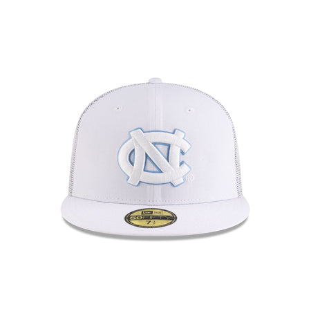 North Carolina Tar Heels White 59FIFTY Fitted Trucker Hat