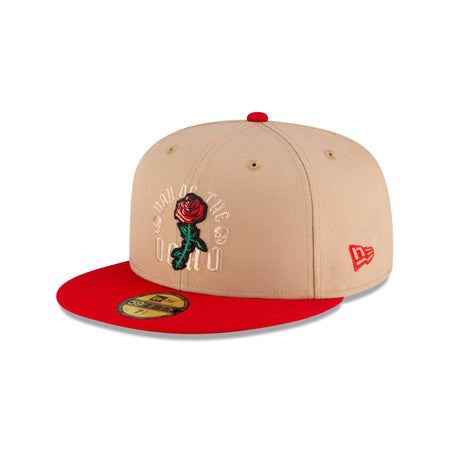 New Era Cap Day of the Dead Red Rose 59FIFTY Fitted Hat