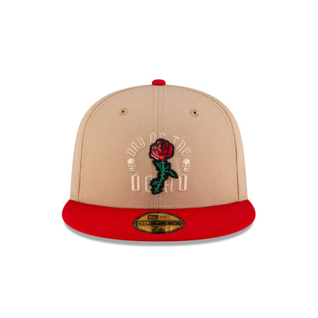 New Era Cap Day of the Dead Red Rose 59FIFTY Fitted Hat