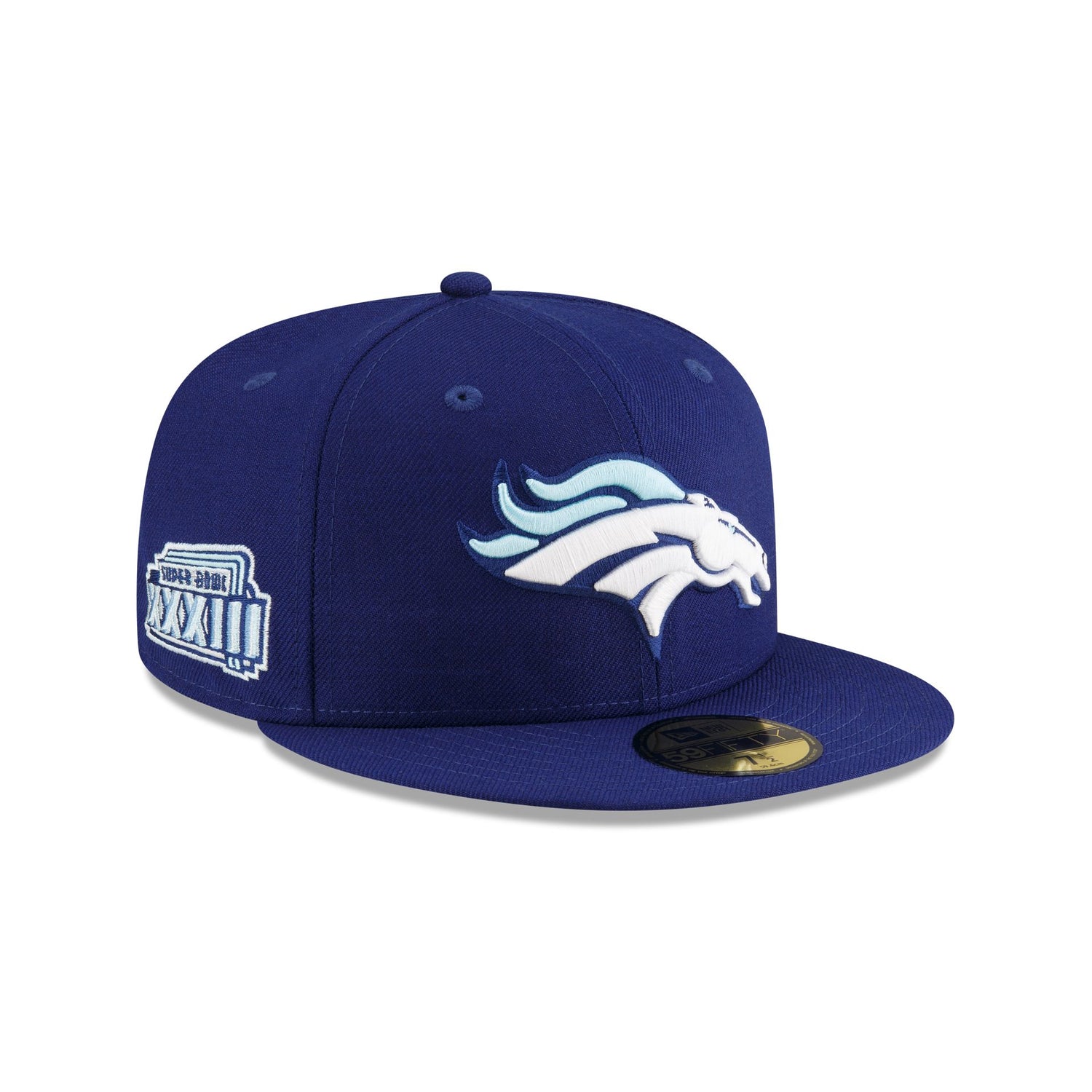 Just Caps Dark Royal Denver Broncos 59FIFTY Fitted Hat