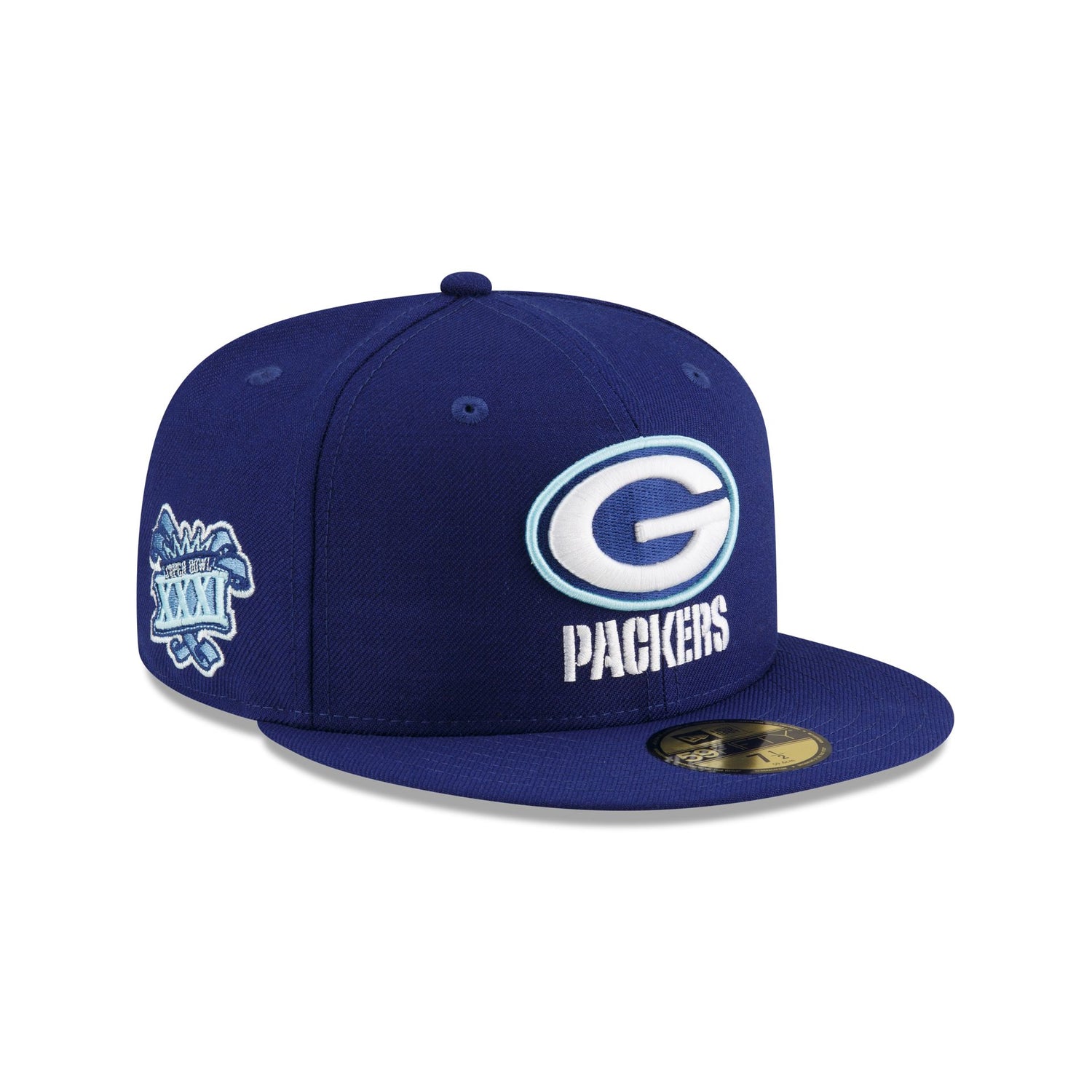 Just Caps Dark Royal Green Bay Packers 59FIFTY Fitted Hat