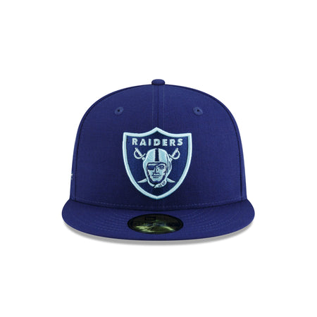 Just Caps Dark Royal Las Vegas Raiders 59FIFTY Fitted Hat