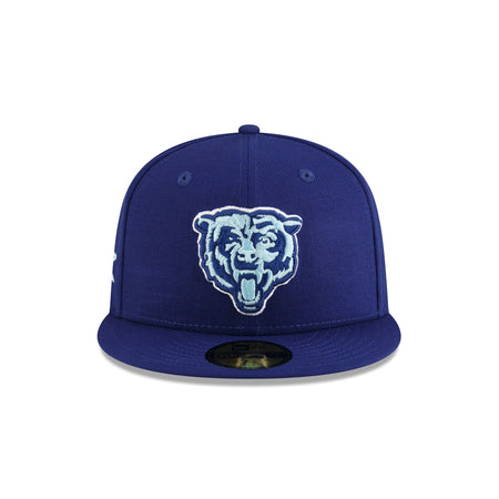 Just Caps Dark Royal Chicago Bears 59FIFTY Fitted Hat