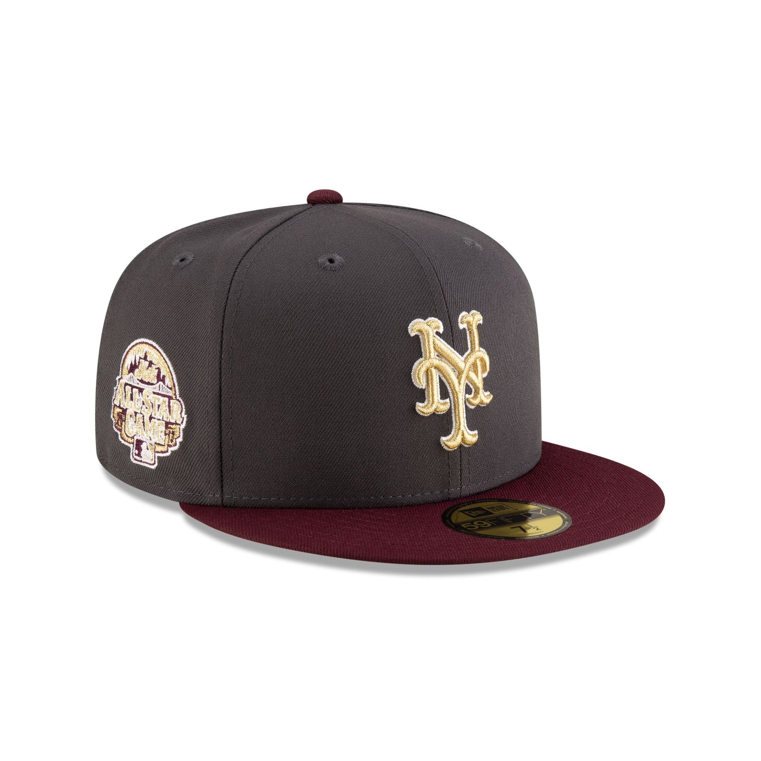 Just Caps Graphite Maroon New York Mets 59FIFTY Fitted Hat