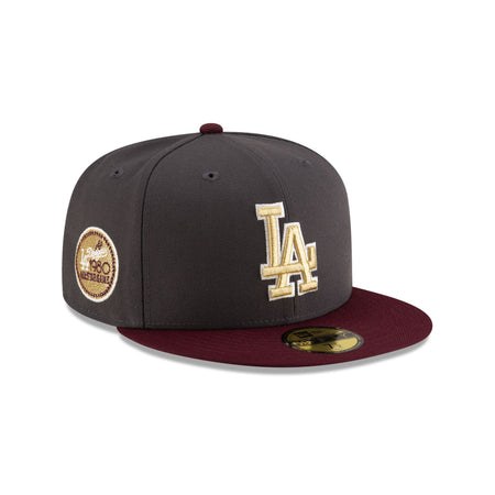 Just Caps Graphite Maroon Los Angeles Dodgers 59FIFTY Fitted Hat