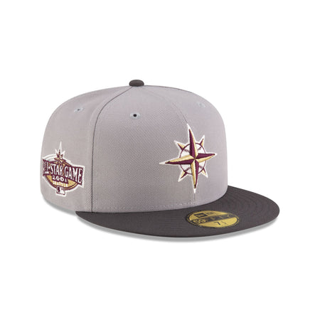 Just Caps Graphite Maroon Seattle Mariners 59FIFTY Fitted Hat