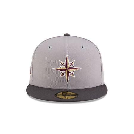 Just Caps Graphite Maroon Seattle Mariners 59FIFTY Fitted Hat