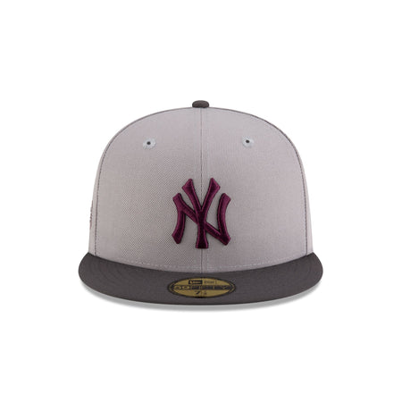 Just Caps Graphite Maroon New York Yankees 59FIFTY Fitted Hat