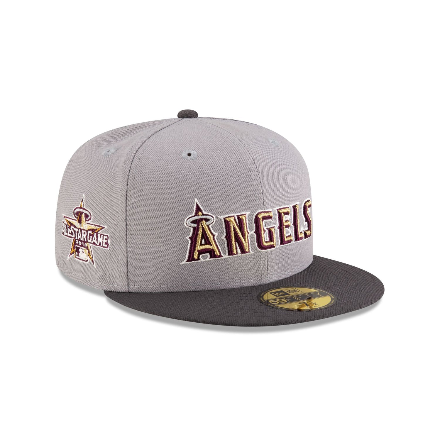 Just Caps Graphite Maroon Los Angeles Angels 59FIFTY Fitted Hat