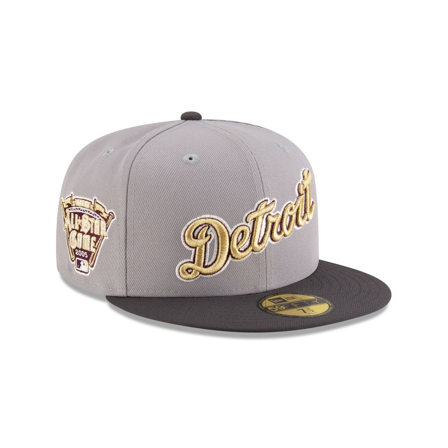 Just Caps Graphite Maroon Detroit Tigers 59FIFTY Fitted Hat