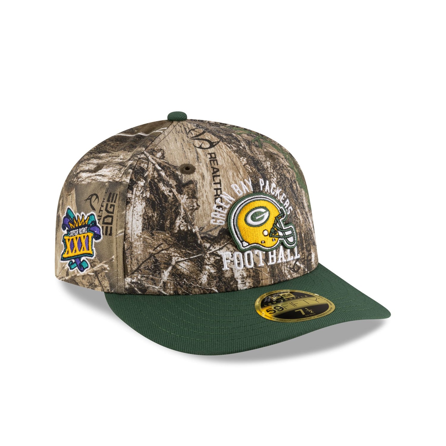 Just Caps Realtree Green Bay Packers Low Profile 59FIFTY Fitted Hat