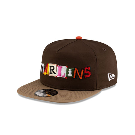 Tyler Herro x Miami Marlins Walnut Khaki Golfer Hat