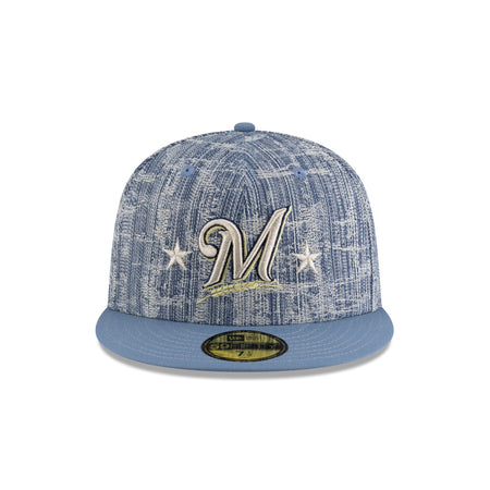 Tyler Herro x Milwaukee Brewers Distressed Denim 59FIFTY Fitted Hat