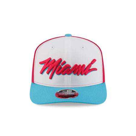 Tyler Herro x Miami Heat Vice Blue Brightrose 9SEVENTY Stretch-Snap Hat