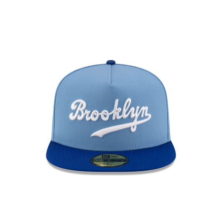 Just Caps Sky Blue Brooklyn Dodgers 59FIFTY A-Frame Fitted Hat