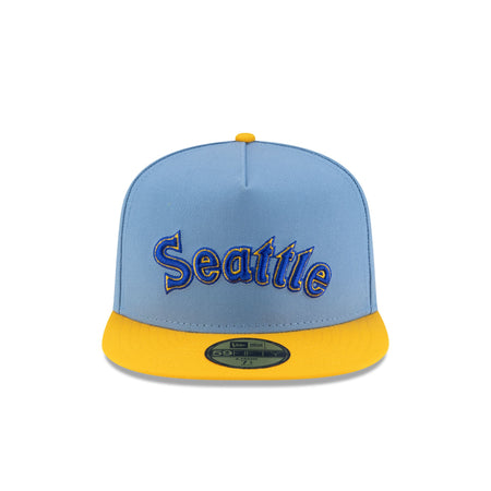 Just Caps Sky Blue Seattle Mariners 59FIFTY A-Frame Fitted Hat