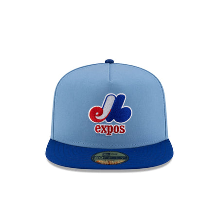 Just Caps Sky Blue Montreal Expos 59FIFTY A-Frame Fitted Hat