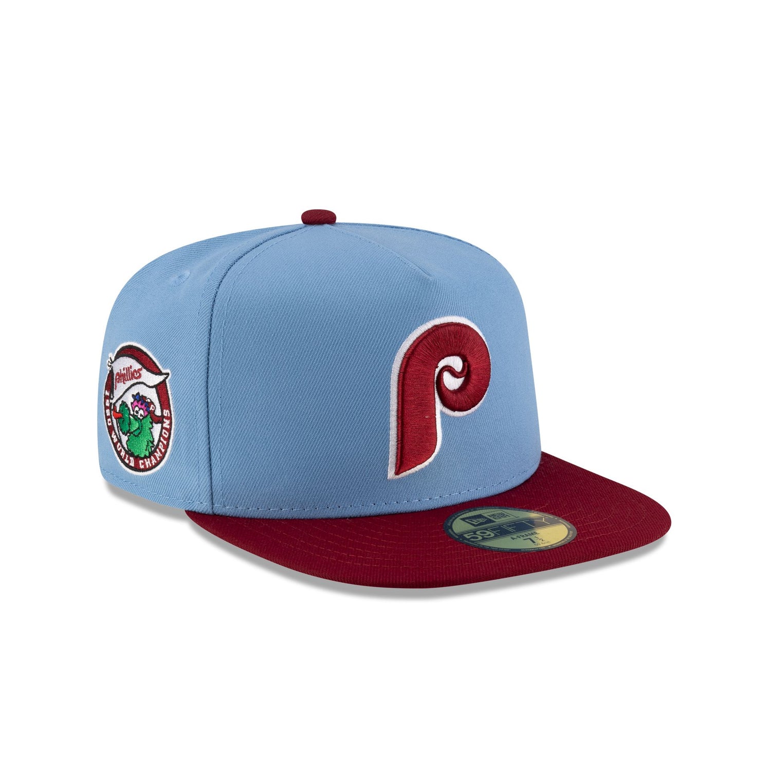 Just Caps Sky Blue Philadelphia Phillies 59FIFTY A-Frame Fitted Hat