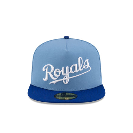 Just Caps Sky Blue Kansas City Royals 59FIFTY A-Frame Fitted Hat