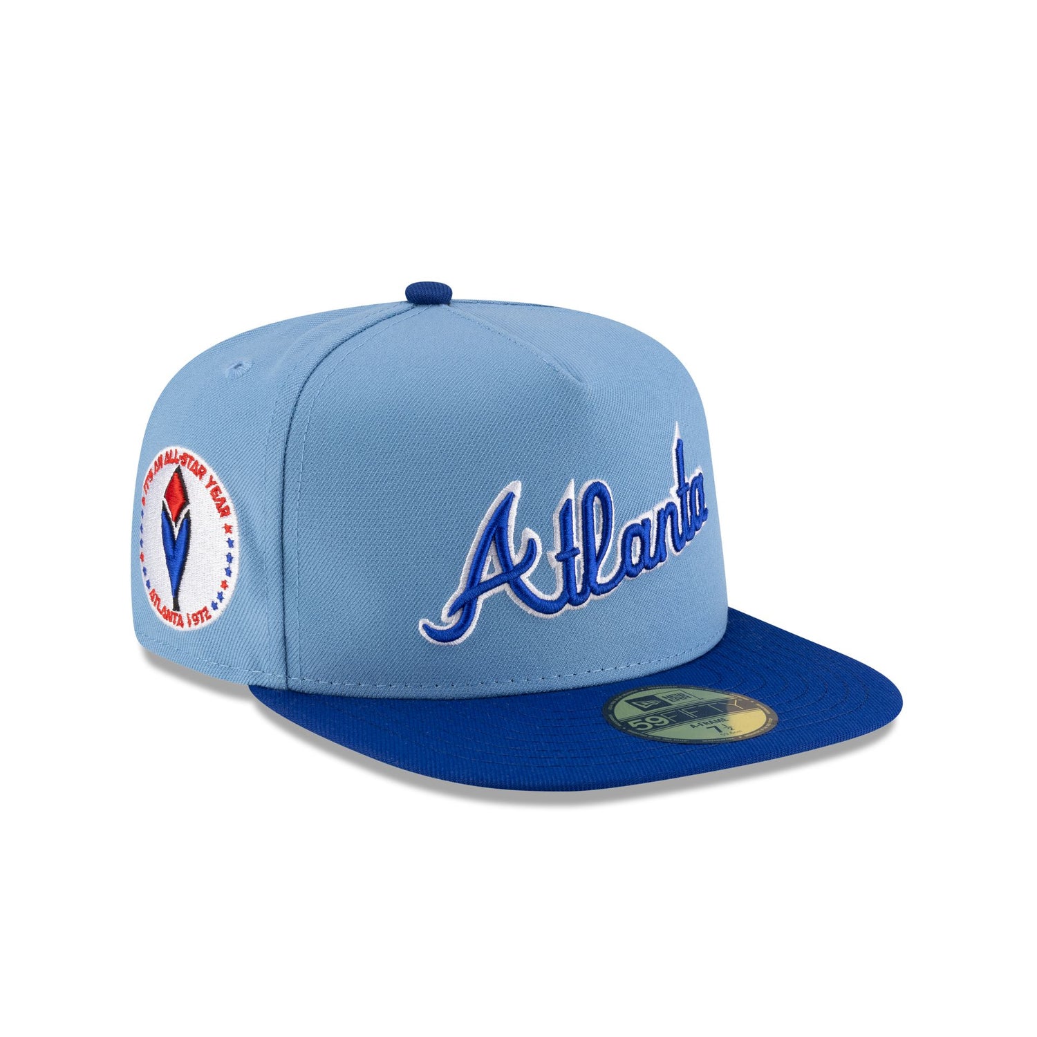 Just Caps Sky Blue Atlanta Braves 59FIFTY A-Frame Fitted Hat