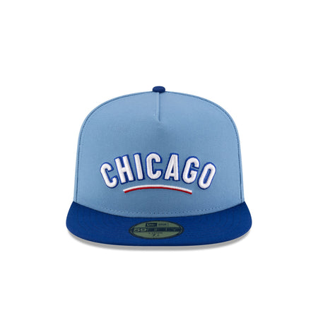 Just Caps Sky Blue Chicago Cubs 59FIFTY A-Frame Fitted Hat