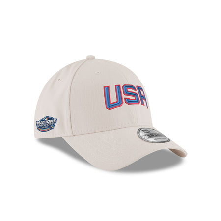 USA 2025 4 Nations Face-Off Stone 9FORTY Adjustable Hat