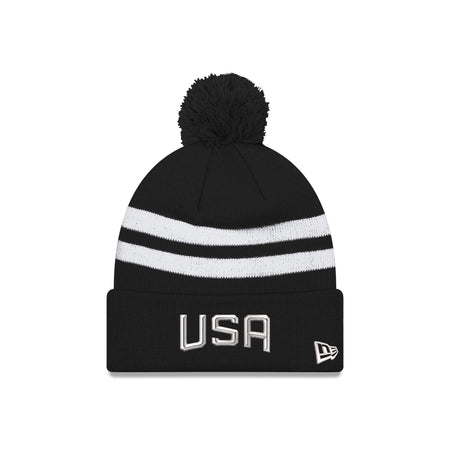 USA 2025 4 Nations Face-Off Pom Knit Hat