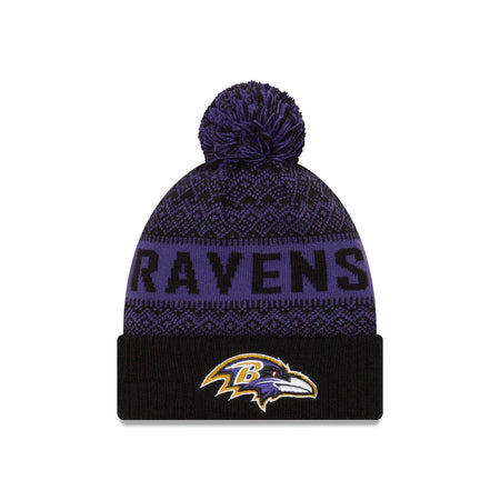 Baltimore Ravens Wintry Kids Pom Knit